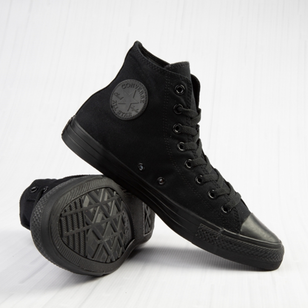 Converse Chuck Taylor All Star Hi Sneakers in Black Monochrome